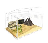 BaoFufc Caja de cultivo de insectos para reptiles, transparente, buena ventilación, hábitat acrílico para ciempiés, arañas, serpientes, caja de alimentación para reptiles