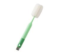 BaoFufc Cepillo 4 en 1 para taza con ranuras de mango, suministros de herramientas para el hogar, dormitorio, baño, cepillo de taza de piso con asa, color verde