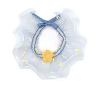 BaoFufc Collar de gatito con estampado dulce, bufanda de encaje, collar ajustable para gatos con pequeñas flores, collar para cachorros, accesorios para gatos, suministros para mascotas, bandanas para
