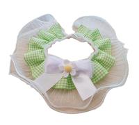 BaoFufc Collar de gatito con estampado dulce, bufanda de encaje, collar ajustable para gatos con pequeñas flores, collar para cachorros, accesorios para gatos, suministros para mascotas, bandanas para