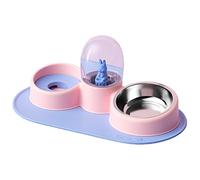BaoFufc Comedero 2 en 1 para perros con postura elevada para gatos, cuenco de agua con ventosa, dispensador de agua automático antiderrames para gatos