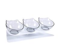 BaoFufc Cuenco de alimentación para gatos y perros, inclinado de 15°, cuencos de agua potable de grado alimenticio, protector de cuello, comedero elevado para cachorros y gatitos, alimentador de grado