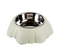 BaoFufc Cuenco redondo ergonómico de acero inoxidable de 5.7 pulgadas, inclinable y antideslizante, mini cuenco de alimentación para mascotas azul/verde/rosa, cuencos de alimentación para gatos