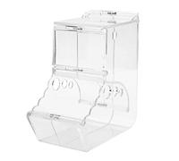 BaoFufc Dispensador automático de alimentos para hámster para animales pequeños para comedero de heno, cuenco fijo transparente para dispensar alimentos para hámster, dispensador de alimentos para