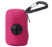 BaoFufc Dispensador de bolsas de recogida de excrementos de perro, práctico dispensador de bolsas de basura para mascotas, soporte para bolsas de basura para mascotas, color rojo rosa
