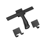 BaoFufc Escobilla de ducha de silicona de acero inoxidable para puerta de vidrio con ganchos para baño, coche, limpiador de vidrio, escobilla de ducha multiusos para puertas de cristal