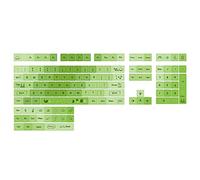 BaoFufc Fresh-Look PBT XDA - Juego de 127 teclas con diseño de estanque verde, teclas de sublimación PBT, teclas ergonómicas
