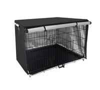 BaoFufc Funda impermeable para jaula de gato para perros pequeños al aire libre, caja de gato, cubierta portátil para jaula de mascotas, cubierta de jaula para perros, negro, 63,5 x 48 x 50,8 cm
