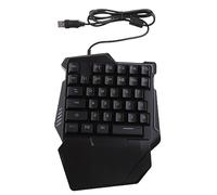 BaoFufc G101 - Teclado luminoso con una sola mano de 35 teclas para juegos de teléfono para oficina, eSports ergonómico, reposamanos para juegos, teclado compacto para zurdos y diestros