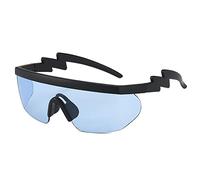 BaoFufc Gafas de sol deportivas polarizadas para mujer y hombre, gafas de sol, gafas de sol para bicicleta de carretera, bicicleta de montaña, gafas de sol, montura negra, película azul