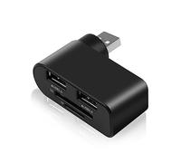 BaoFufc Hub divisor USB 2.0 para estación de acoplamiento, lector de tarjetas, adaptador USB 2.0 giratorio de velocidad de acoplamiento USB