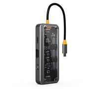 BaoFufc Hub USB C 10 en 1 Estación de acoplamiento USB C de aluminio para lector de tarjetas VGA/RJ45/PD USB C 3.0 Hub 10 puertos adaptador tipo C estación de acoplamiento