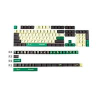 BaoFufc Juego de 141 teclas de perfil, teclas originales de aguacate PBT para MX GK61 64 68 96 126 Pbt Keycaps Set