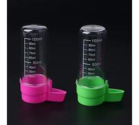 BaoFufc Juego de 2 comederos y bebedores para pájaros, dispensador de semillas transparentes y agua, comedero grande para pájaros para exteriores de 65 pulgadas