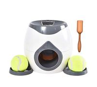 BaoFufc Juguete interactivo de entrenamiento para perros, pelota de alimentación lenta y dispensador de recompensas de alimentos, pelota de tenis, juguete dispensador de golosinas para perros, pelota