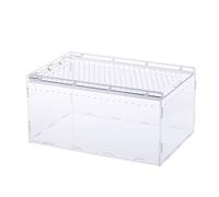 BaoFufc Mini tanques de insectos de acrílico transparente para lagartos, cangrejos ermitaños, ranas gecos, mini recinto, caja de cría, jaula de terrario