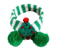 BaoFufc Pañuelo para perro de Papá Noel, accesorios de Navidad para collar de mascotas, bufanda fácil de poner, cálido y acogedor, bufanda de punto de Navidad