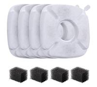 BaoFufc Paquete de 4 filtros de repuesto para fuente de mascotas, sistema de filtración cuádruple, filtro cuádruple, filtros de repuesto para fuente de gato, filtros de repuesto de carbono