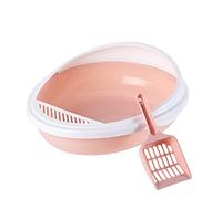 BaoFufc Pet for Cat Kitty - Caja de arena abierta con escudo y cuchara, semicerrada, antisalpicaduras de arena, diseño extraíble, fácil de cl, caja de arena para gatos antisalpicaduras