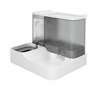BaoFufc Práctico cuenco de agua para perros, dispensador de agua para mascotas y gatos, encantador comedero 2 en 1, recipiente de comida para gatos, platos de comida para gatos de interior, color gris