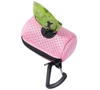 BaoFufc Práctico dispensador de bolsas para excrementos caninos para perros, para exteriores, caminar, caminar, caminar, color rosa