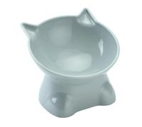 BaoFufc Tazón para gatos con soporte, cuenco elevado inclinable para gatos, cuenco de alimentación para gatos, cuenco de agua para gatos, comedero para mascotas y bebedero para gatos de interior, azul