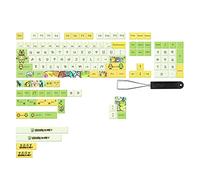 BaoFufc Tecla personalizada de dibujos animados PBT perfil de sublimación de tinte XDA 135 teclas interruptor para teclado mecánico accesorio teclas de dibujos animados