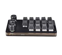 BaoFufc - Teclado mecánico macro de 14 teclas con diseño de 3 botones, teclado macro programable profesional para juegos de edición de teclado