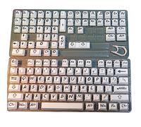 BaoFufc Teclas de letras grandes de 133 teclas para teclado mecánico MX Switch, perfil de teclado PBT, teclas de letras grandes