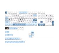 BaoFufc Teclas de teclado mecánico de programador, 136 unidades, tinte de perfil, sub para cubierta de llave para teclas de programador MX DZ60
