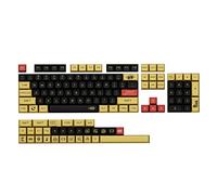 BaoFufc Teclas PBT de 134 teclas PBT sublimación XDA de altura para teclado mecánico de juegos, interruptores MX, juego de teclas retro negras