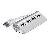 BaoFufc Transferencia rápida de datos USB 2.0 de 4 puertos Hub divisor para PC móvil diseño portátil 88 x 39 x 22 mm adaptadores USB de aluminio