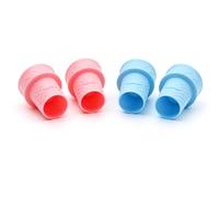 BAOFUYA 4 Cucharas de Cono de Helado, Cucharas de Helado, Cuchara de Conos de para Vacaciones de Verano, Fiesta de Cumpleaños, Boda 4 de Cono de, Mini Soporte Reutilizable para (Rosado Azul)