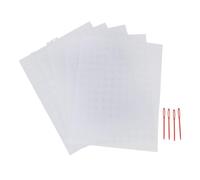 BAOFUYA 7 Hojas de Lona de Plástico, 5 Piezas de Lona de Malla de Plástico Blanco de 33,5x26 Cm con 4 Agujas de Tejer, Fácil de Cortar para Bordar Crochet, Tamices de Jardín y Proyectos de