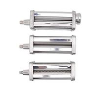 BAOFUYA Accesorios para Hacer Pasta para Batidora de Pie, Juego de Prensa de Pasta de Acero Inoxidable con 8 Ajustes de Grosor y 3 Anchos de Fideos, Incluye Cortador de Espaguetis con