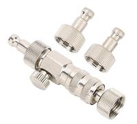 BAOFUYA Adaptador de Manguera de Aerógrafo de Latón con Botón de Control, Acoplador de Conexión Rápida Profesional para Modelado y Pintura Artesanal, Fácil Instalación