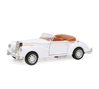 BAOFUYA Aloy Classic Car Roadster, Modelo de Automóvil con Treinta Blanca con Luces de Música, Vehículo de Juguete de Retroceso para Niños y Coleccionistas (WHITE)