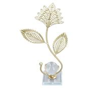 BAOFUYA Arte de la Hoja de Metal Exquisito Control de la Bola de Cristal de Hojas de Hierro para Oficina, Estantes, Escritorios (Tipo 2)