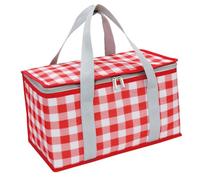 BAOFUYA Bolsa de Ajuste de Refrigerador Impermeable Portátil para Picnic, Modelos de Bolsas Aisladas de Gran Capacidad para Alimentos Al Aire Libre y Tiendas de Bebidas (Rojo y Blanco)