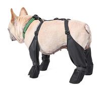 BAOFUYA Botas para Perros de Tamaño Ajustable, Polainas, Bonito Protector de Patas, Impermeables, Transpirables, Botas Antideslizantes para Exteriores, para Nieve, Hielo y Lluvia (M)