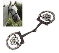 BAOFUYA Broca para Caballo, Broca para Boca de Caballo Articulada de Bronce Antiguo, Junta Central Flexible de 125 Mm para Entrenamiento y Control de Equitación