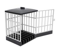 BAOFUYA Caja de Bloqueo para Teléfono Cárcel de Plástico para Teléfono Celular con Capacidad para 6 Teléfonos 15x19x13cm Jaula de Almacenamiento con Cerradura para Escritorio de Trabajo Oficina en