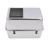 BAOFUYA Caja de de Gato de Metal Cerrada, Altos Lados Evitan Salpicaduras de Baño Cubierto de Gatito Múltiple Gatito Grande