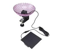 BAOFUYA Clips Fuente de Baño de Pájaros, Juego de Baño Versátil de Baño Ajustable Bubbler de Baño Solar de Pájaros Solares con Cubierta Solar para la Decoración del Jardín Al Aire Libre (Purple)