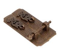 BAOFUYA Conjunto de Manija de Puerta China Antigua de Cobre Hermosas Manijas de Tren Tallado para Armario de Armario, 2 para Muebles de Cocina, Instalación Fácil para Diferentes Tipos de