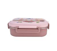 BAOFUYA Contenedor de Almacenamiento de Alimentos, Fiambreras de Acero con Compartimentos Independientes para Niños y Adultos, Contenedor de Almacenamiento de Alimentos, de Acero Inoxidable a