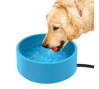 BAOFUYA Cuenco de Agua Calentado para Mascotas, Exterior, Perros, Gato, Pollos, Pato, Pájaros, Ganado, Bebedero Bebible, Plato Térmico para Invierno, Exterior, Interior (Enchufe de la UE)