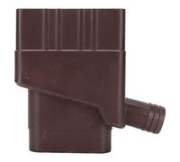 BAOFUYA de Recolección de Agua de Lluvia, de Recolección de Agua de Lluvia Reutilizable con Bajante Tradicional Rectangular Estándar de Pulgadas con Manguera de 40 (Marron Oscuro)