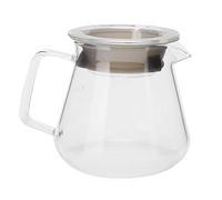 BAOFUYA de Vidrio para Verter sobre, Transparente de Borosilicato con Antiescaldado, Fondo Antideslizante, Jarra de Preparación Transparente para el Hogar, Oficina, café Barista (300ML)