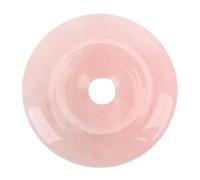 BAOFUYA Donut Rose Quartz Crystal Colgante, Healing Good Luck Joyería de Amuleto de Cristal de Donas para Reiki Yoga Meditation